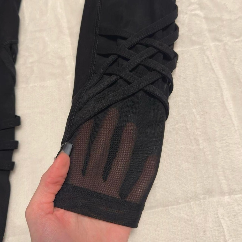 Black Mesh Leggings